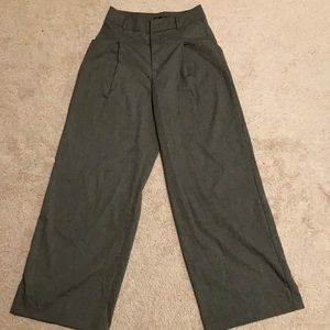 Grey wide leg European dress pants. Size medium brand Zara
